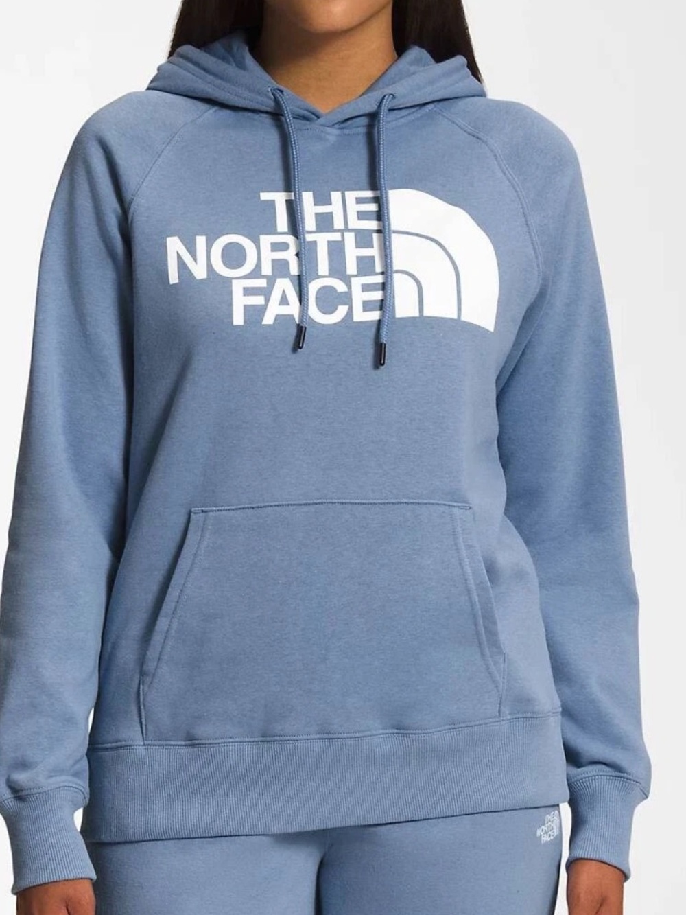 New The North Face Woman’s Half Moon Pull Over Hoodie in Fork Blue XL